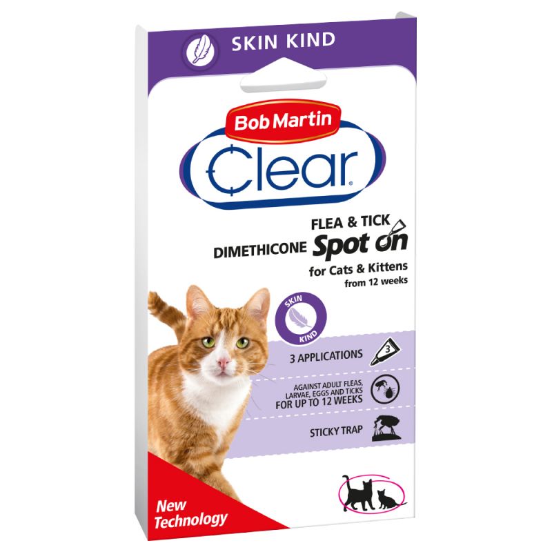 Bob martin clear dimethicone flea and tick spot on 2025